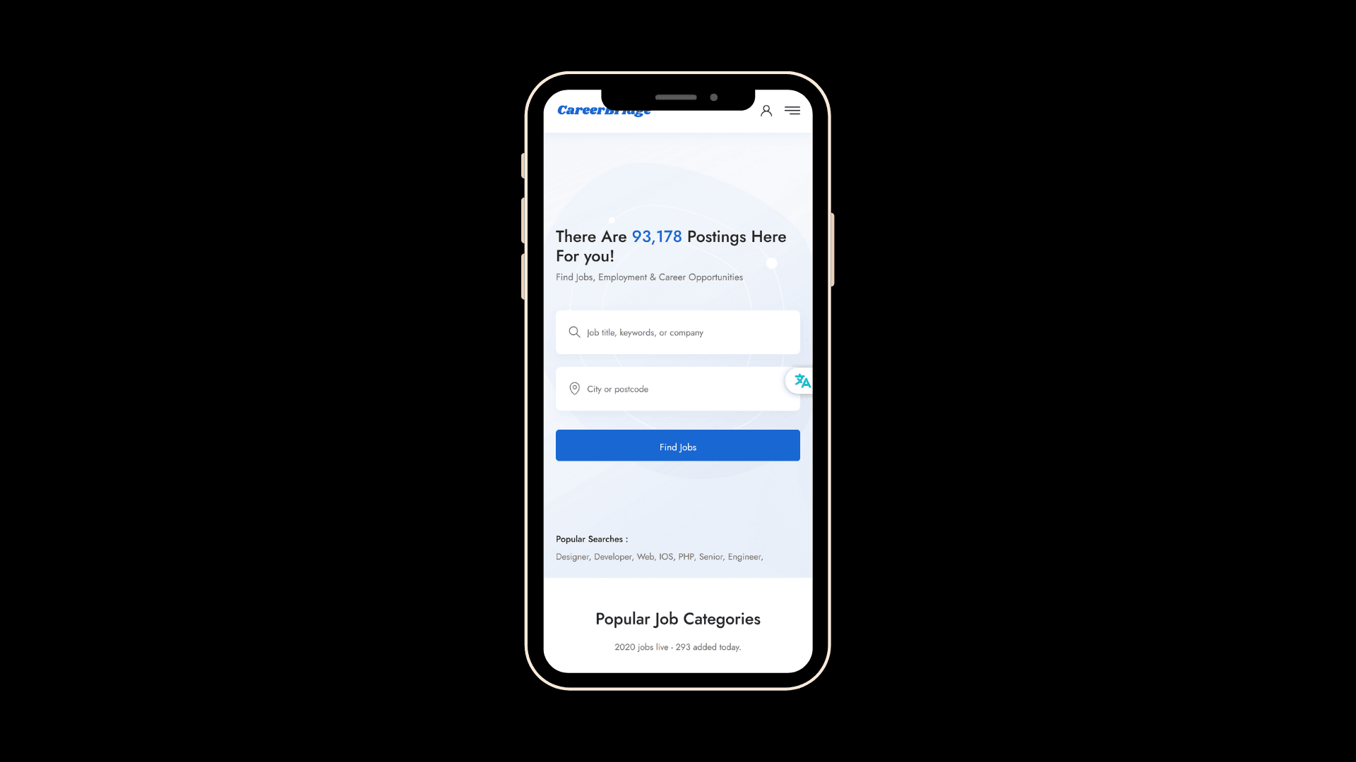 Lanind Page mobile