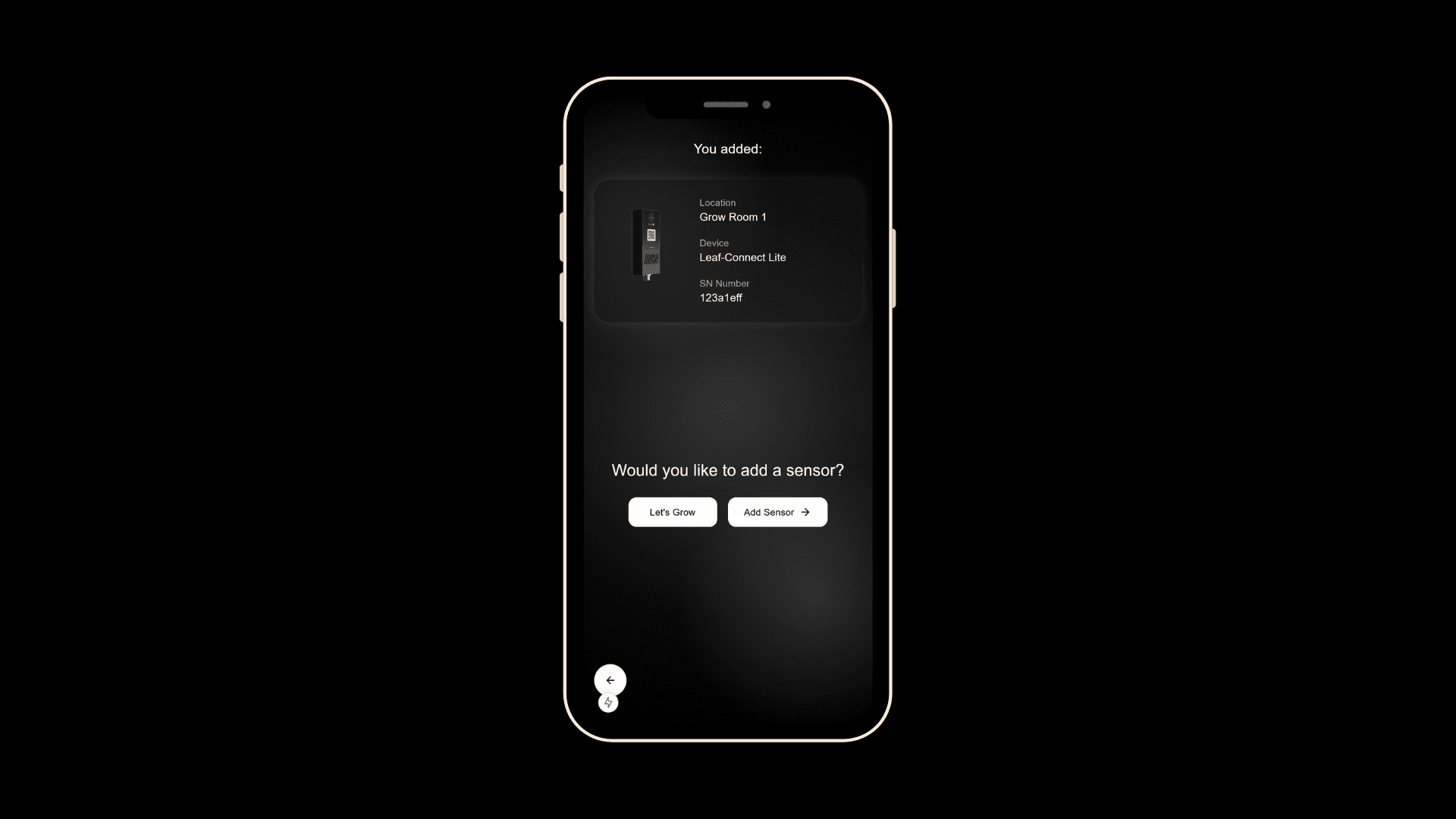 Setup page
