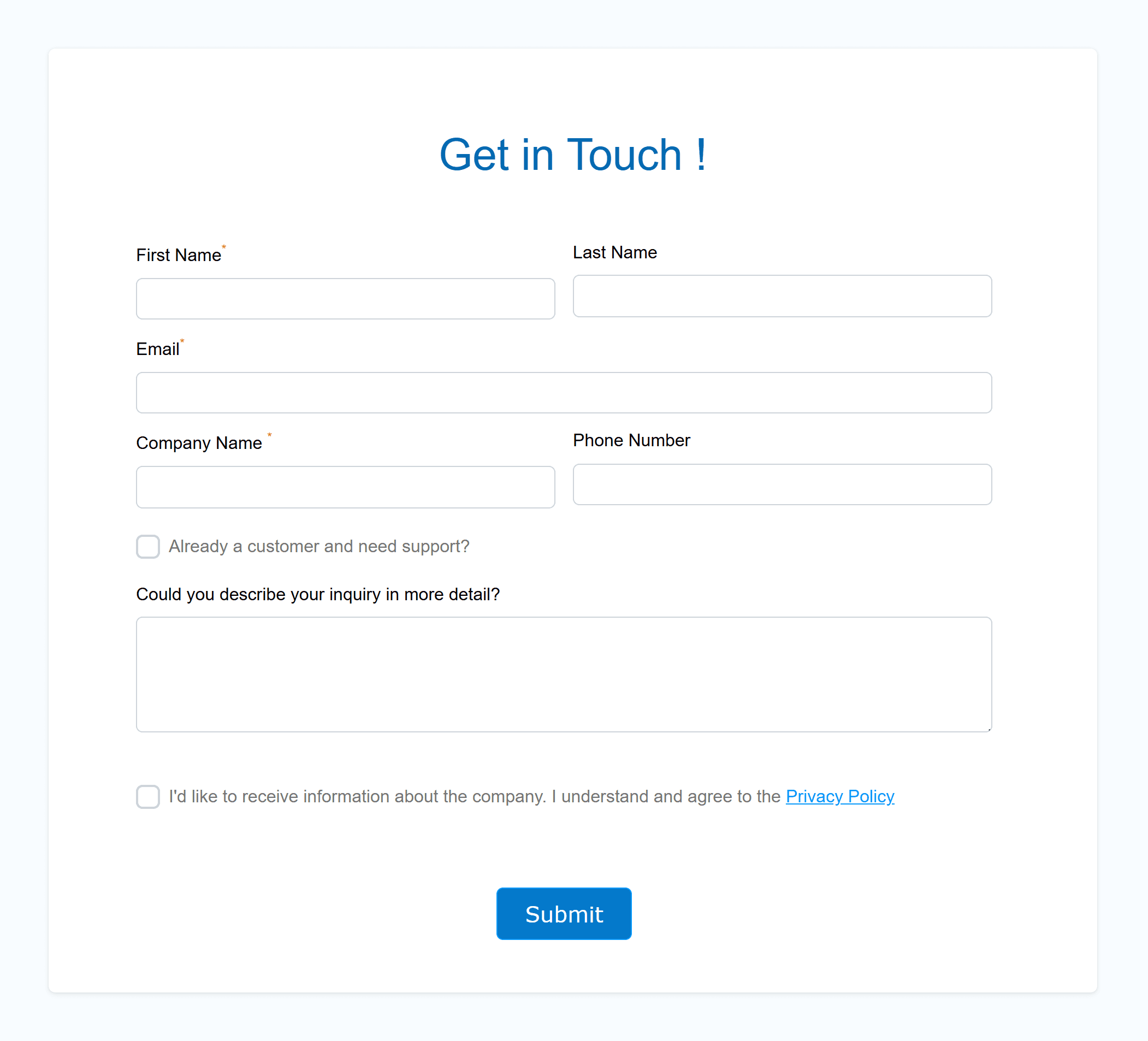 marketing website