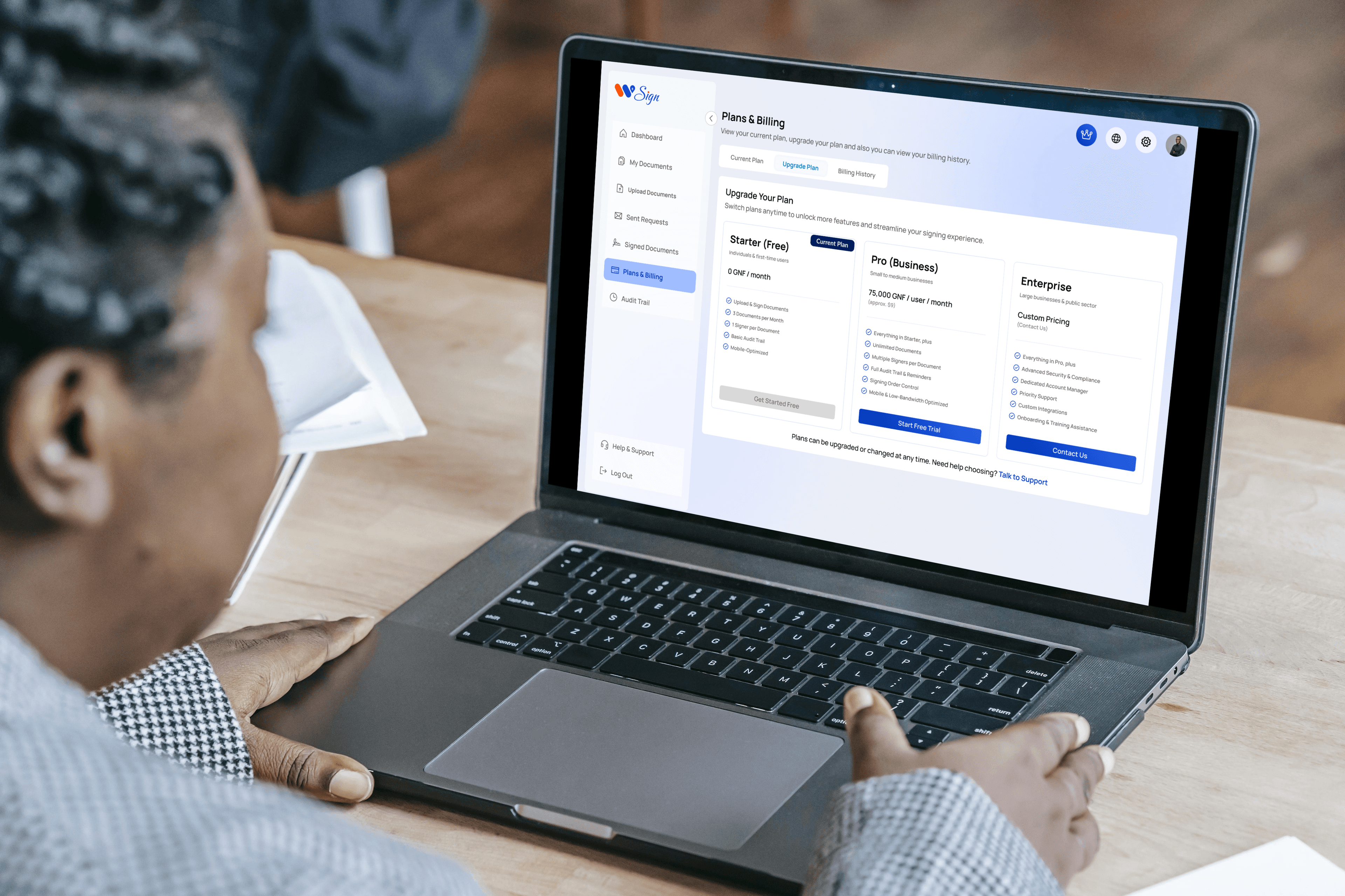 Mobile Signing Experience
